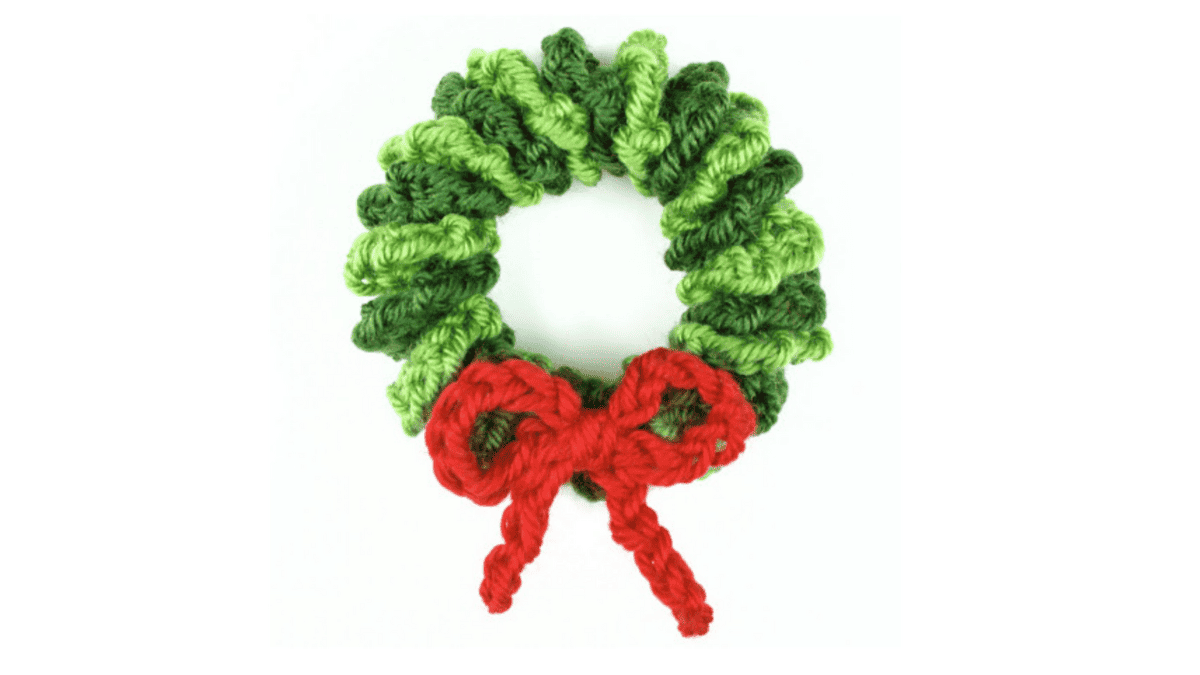 9 Easy Crochet Christmas Wreath Ornament Patterns Fun Crochet Patterns