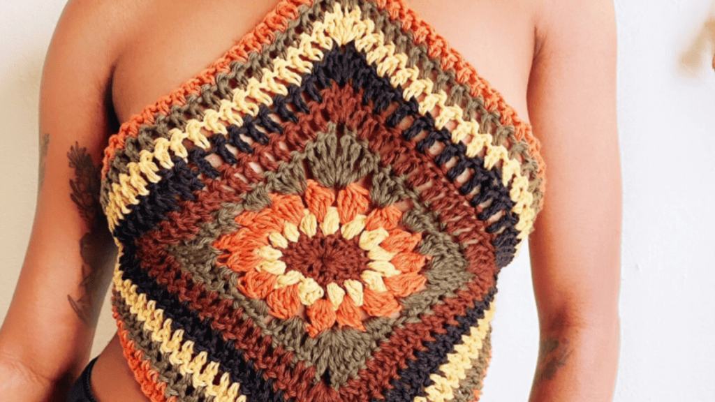 crochet granny square tops