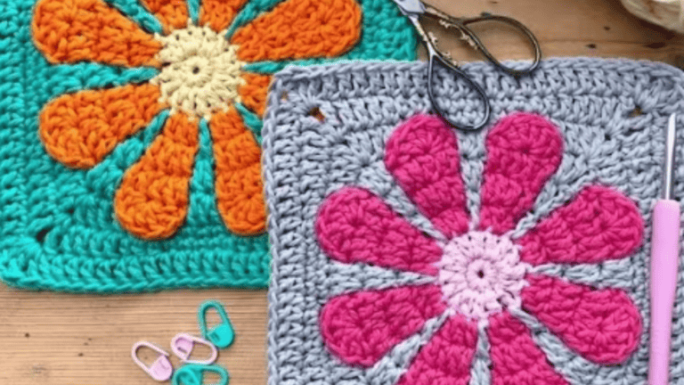 9 Easy Crochet Flower Granny Square Patterns - Fun Crochet Patterns