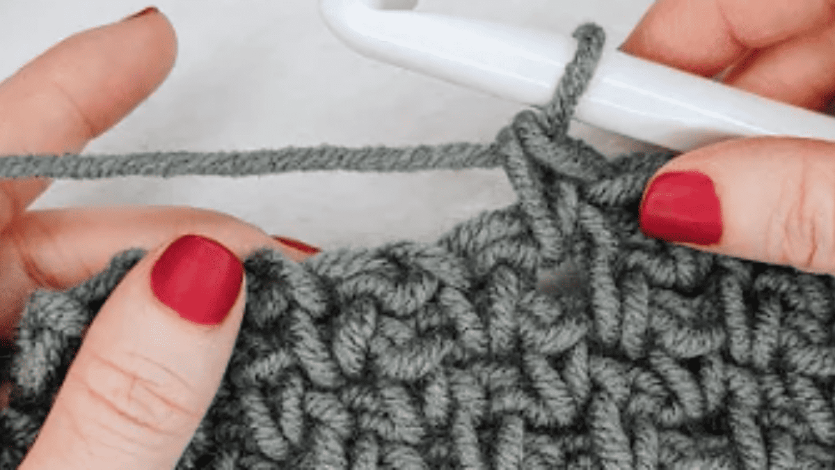 Moss stitch crochet
