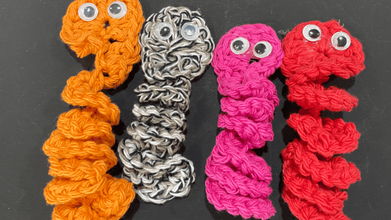 Easy And Free Worry Worm Crochet Pattern With PDF