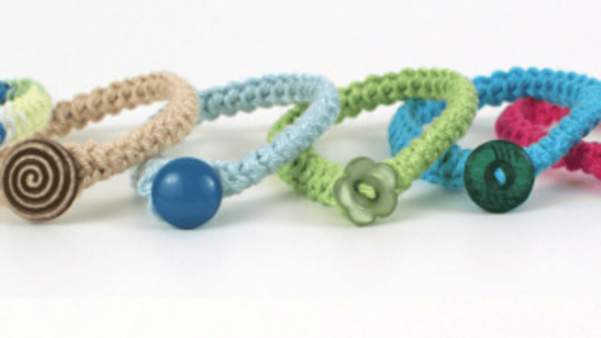 braided bracelet with buttons