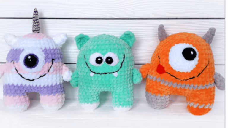 3 crochet monster patterns you can customize