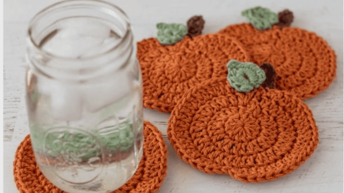 orange pumpkin coasters