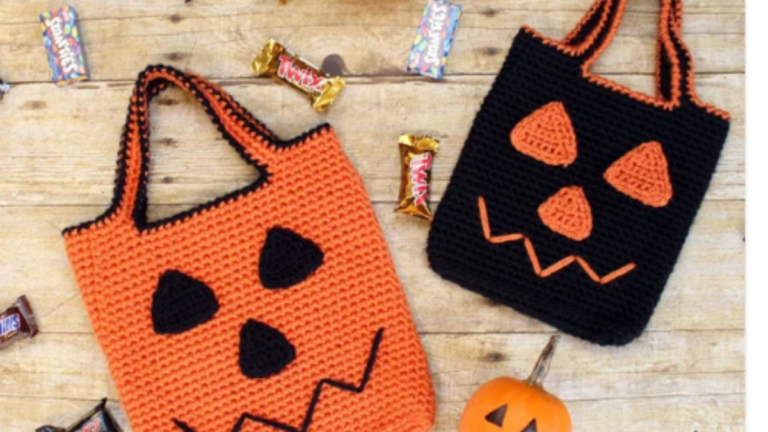 10 Crochet Halloween Treat Bag Patterns