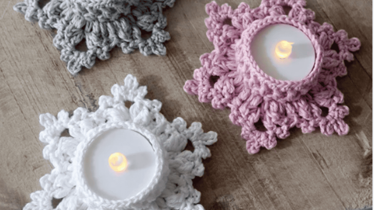 white and pink tea light holders