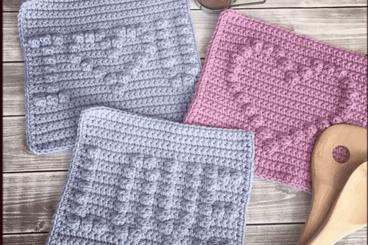 Dish Script Crochet Pattern Crochet Heart Dishcloths - Fun Crochet Patterns