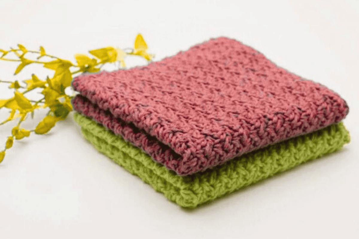 waffle stitch dishcloth pattern