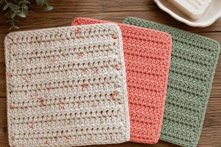 Easy Crochet Dishcloth Pattern