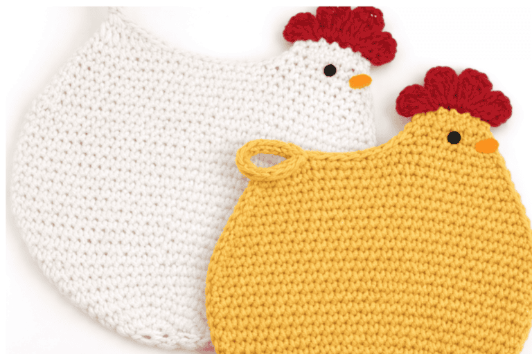 crochet chicken potholder pattern