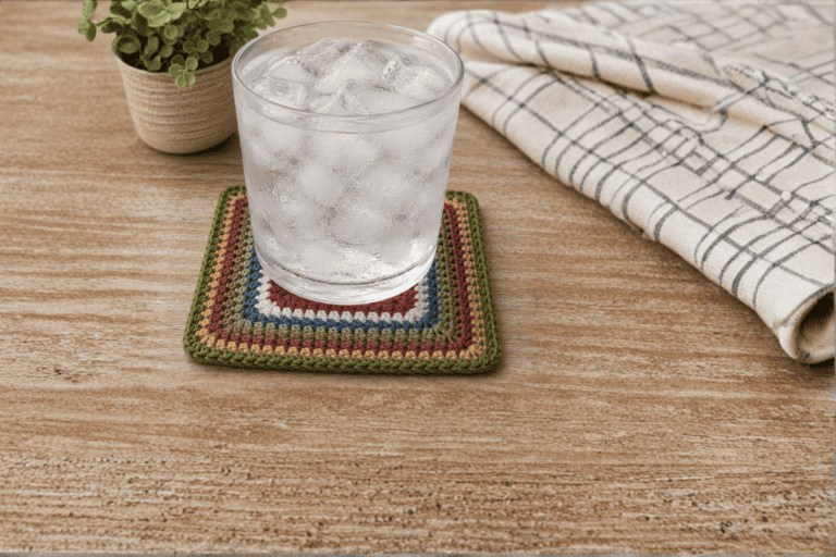 Crochet Scrap Coaster
