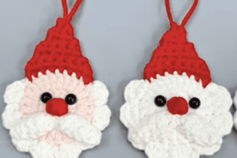 Santa Crochet Ornament Pattern