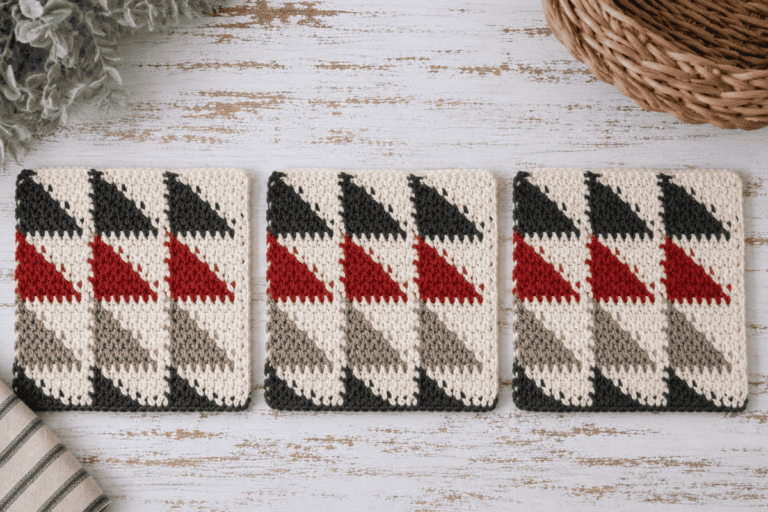 Triangle Coaster Crochet Pattern